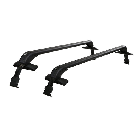 Universal Car Roof Rack Cross Bars 90cm Aluminium Adjustable Lockable 45kg Clamps CAR-RFBAR-5501-100-BK