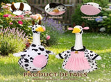 2Pcs 23 Inch Porch Goose Outfits, Eye Catching Cow Theme Design, Exposure Including Wind and V1366-AZ2-W-15554