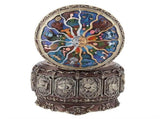 Vintage Music Box with 12 Constellations Rotating Goddess Twinkling LED Light V1294-YM0901-JY20436-07