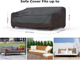 Waterproof Garden Bench Cover for 2 Seater Bench Black, 152 x 107 x 76 cm V1237-ZY-818-118