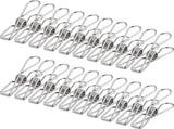 100 Stainless Steel Clothes Pegs, 60mm, Unbreakable Clips, Portable, Rustproof, 6cm Clips V1188-MS-313-1086