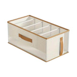Handbag Storage Organizer With Dividers For Closet 18.7 Inches Large Drawer With Handle Beige Non V1366-AZ2-W-27948
