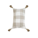 SOGA 35CM Pillow Lumbar Cover Decorative Plaid Farmhouse Cushion Throw Pillow FRENCHCUSHION204