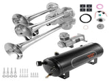 Train Horns Kit, 4 Trumpet Air Horn Kit, 150dB Train Horns for Pickup Trucks, 12V 160 psi Air V952-QLBYCQGTZ12VB362GV9