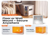 Wendlon White Touch Screen Safe Boxwith Electronic password, Backlit Keypad, LED Light, Anti-Rust & V1411-AU000042EW