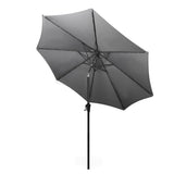 Centra 3M Outdoor Patio Umbrella Solar LED Light Grey OD1062-3M-DG
