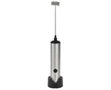 Stainless Steel Electric Milk Frother, Handheld Egg Beater, USB Charging, Mini Mixer V1263-JX-2937