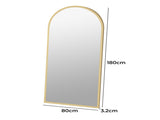 Yezi Floor Mirror Full Length Mirrors 1.8M Gold White DECO1015-180-GD_NZ