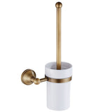European Luxurious Antique Bronze Toilet Brush Holder Set Wall Mounted Brass Bathroom Accessories V1294-YM0717-10103074