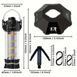 RHX3 Multi-functional Camping Light 5-level & stepless dimming, 3000mAh battery , V1232-LYD-RH3-003