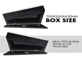 Under Tray Tool Box Underbody Pair Set 750mm Black Steel V379-UTRYBLKL7SET06