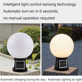 15cm Diameter Outdoor Solar Table Lamp White Acrylic Ball Post Light with Aluminum Mount Post 4 V1107-124-17122-WHT-15CM