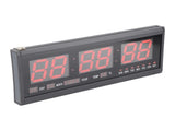 Large Digital Big Jumbo LED Wall Timer Alarm Battery Clock With Calendar Temperature V1294-YM0901-DE-09EXJ45201