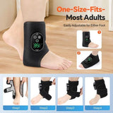 Black Cordless Ankle Heating Pad, Foot and Ankle Massager with Heat Foot Renew Triple V201-MAS3063BL8AU