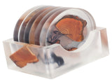 6Pcs Drinks Rack Set Heat Insulation Pine Wood Resin Cup Pad Tabletop Protection V1294-YM0901-3118210191811