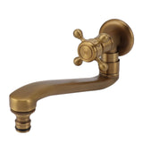 Antique Garden Faucet with Extended Spout Antifreezing Copper Wall Mount Single Cold Water Tap for V1294-YM0706-3112230063012