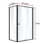 Semi Frameless Shower Screen x 195cm Side AS/NZS Glass V63-824531