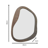 Mid-Century Asymmetric Wall Mirror 49x65cm V637-18915MIR