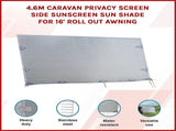 4.6m Caravan Privacy Screen Side Sunscreen Sun Shade for 16' Roll Out Awning V63-823571