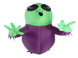 Window Blow Up Alien 3.9ft LED Powerful Blower 210T Polyester Fiber IP44 Water Resistant Ghost Broke V1294-YM0901-3115240071111