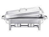 8 Qt 6 Pack Rectangle Chafing Dish Buffet Set Fullsize Pan Stainless Steel V952-ZFXBXGSTGK6JYRMTSV0