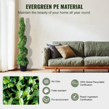 Artificial Topiaries Boxwood Trees, 10cm Tall Faux Topiary Plant Outdoor, All-year Green V952-HYMRGXJS48YCSVDL7V0