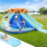 AirMyFun Kids Inflatable Pool Water Double Slide Park Jumping Castle 465X390CM IOT-B-83049-MC