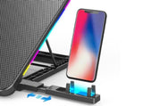 Portable Gaming Laptop Cooling Pad 6 Powerful Fan Table Stand Cooler with Phone Holder V1263-JX-6313
