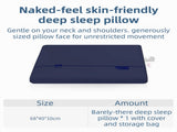 Navy Blue Deep Sleep Slow Rebound Memory Foam Pillow with Washable Cover and Storage Bag - Broad V888-ELOSUNG55089-4
