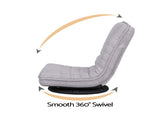 Ariss Swivel Floor Chair 360 Adjustable Foldable Lounge Seat Floor Sofa Chair Grey FLOOR-SBL-03LIN-GY