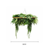 Gold Artificial Hanging Green Wall Disc 80cm UV Resistant Foliage V637-DP1191772G