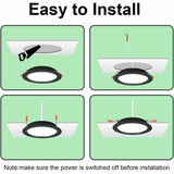 10 Pack Recessed LED Spotlight, 7W 3000K Warm White, IP44, AC 220 to 240V, Cutout 7 to 8.5 cm V1188-MS-520-051