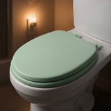 Soft Close Toilet Seat with Noise-Free Foam Cushion, U-Shaped Comfortable Bathroom Toilet Lid V1366-AZ2-W-16159