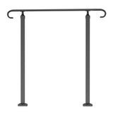 Handrails for Outdoor Steps, Fit 1-3 Steps Outdoor Stair Railing, Wrought Iron Handrail, Adjustable V952-LTFS1MLZFS0000001V0