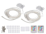 2pcs Trampoline Rim LED Light 16 Color Waterproof Remote Control Trampoline Light for Night V1294-YM0717-3111220244411