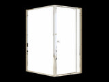 Adjustable Semi Frameless Shower Screen 74-82cm x 98-101cm With Gold Hardware For Modern Bathrooms V63-958231