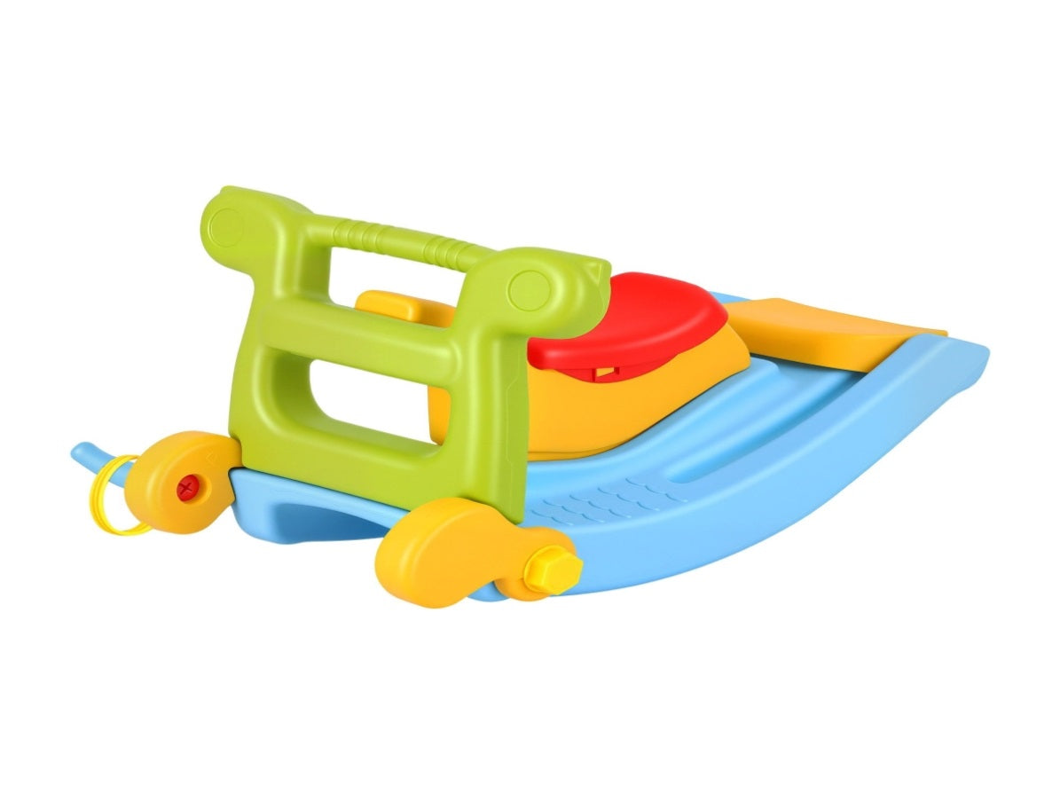 Keezi Kids Slide Set Toddler Indoor Playset Rocking Horse Ring Toss ...