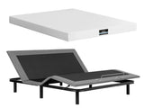 Artiss King size bed frame & Giselle Bedding King Mattress Combo, adjustable bed Base for Snoring EAB-8183-PURE-20-K