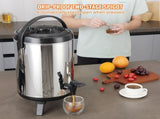 Stainless Steel Insulated Beverage Dispenser, 7.6 Liter, Thermal Hot and Cold Drink Server Dispenser V952-YLHLQQYX10L0ZNM43V0