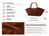Brown Women's Wings Shape New York Slouchy Tote Bag - Soft Textured PU, Oversized V888-ELOSUNG55014