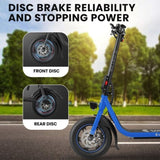 VALK Electric Scooter with Seat, Disc brakes, 12" Tyres, AU Compliant, for Adults, Teens, Commuter, V219-TRNESCVAM3BA