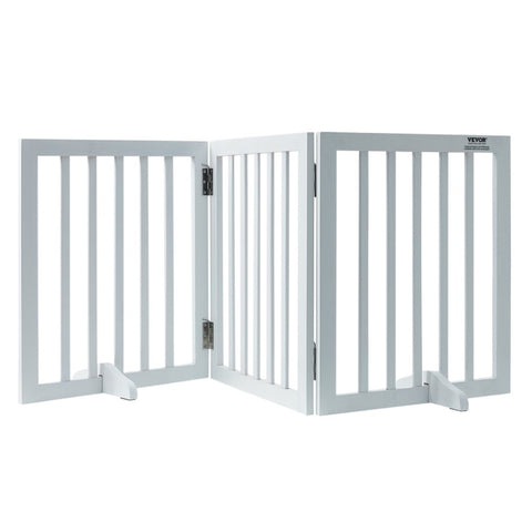 VEVOR Free Standing Dog Gate, 24" H x 60" W Freestanding Pet Gate, 3 Panels Foldable Dog Gate for V952-KZDMZCWMBSMZ75YGXV0