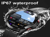 Black Silicone 22MM Black Mitsubishi Steel Strip Business Smartwatch with ECG PPG Monitoring V888-ELOSUNG28593