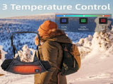 USB-Powered Heated Hand Muff with 3-Temperature Control, Water-Resistant Quilted Design, Adjustable V1341-ZY-XNRDUMK9-BLACK