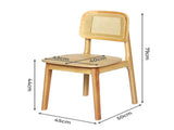 Levede 4x Rattan Dining Chair Wooden Kitchen Chair CH1145-2-NTX2