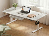 Artiss Electric Standing Desk 140cm Adjustable Height Motorised Home Office Desk Drawer HASD-ET262-WH-ABC