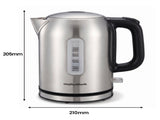 Morphy Richards Equip Stainless Steel Kettle and Toaster Set, 1L Jug Kettle & 4 Slice Long Slot MREQ-1LKT-4STS