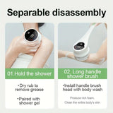 Multi-Function Electric Body Brush 360&deg Rotation, Auto-Cleaning, 5 Brush Heads, 3-Speed Adjustment, V1232-DDMYS003