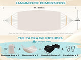 Garden Cotton Hammock Comfortable Fabric Hammock with Spreader Bar Sturdy Hammocks Up to 450lbs V1258-DP02-C-931