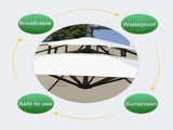 2.7m Double Sunshade Umbrella Replacement Cloth Outdoor Courtyard Garden Umbrella Replacement V1294-YM0901-240124HL06-1